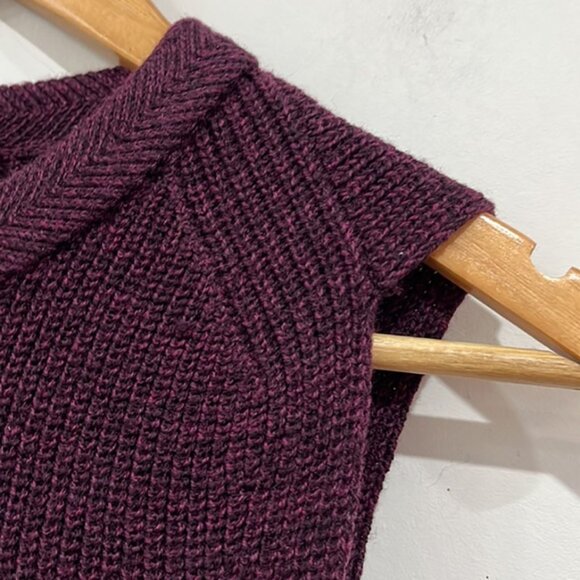 Aritzia Wilfred Palmier Wool Sleeveless Knitted Top Tunic Sweater in Burgundy XS - Picture 5 of 10